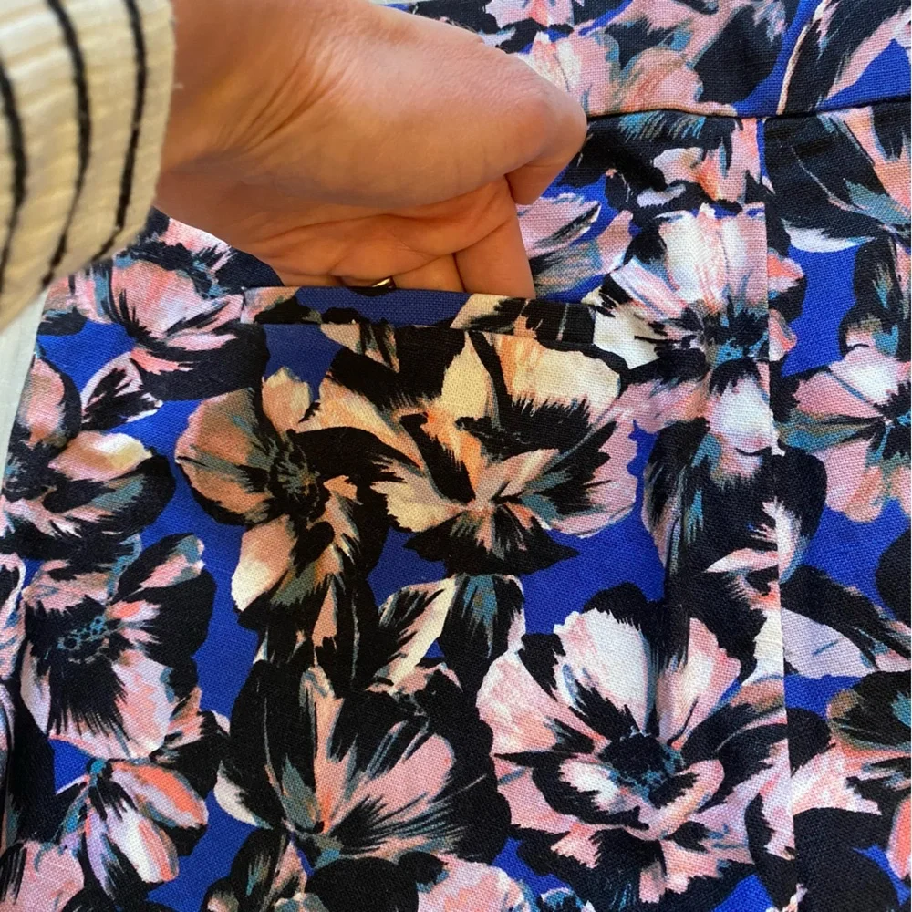 J. Crew Woven Vibrant Colorful Floral Chino Bermuda 3” Inseam Shorts, women’s 2